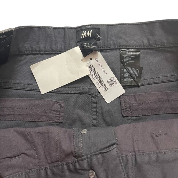 H&M. Slim fit men's pants in gray size 36. Made in Bangladesh. NWT - Picture 4 of 5